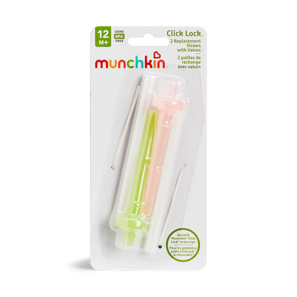 Replacement Straws with Valves for Click Lock™ Flip Straw Cups, 2pk