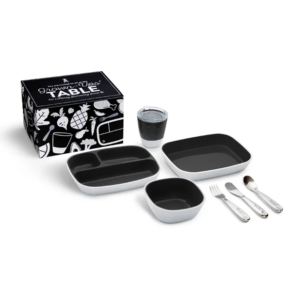 Grown-Ups Table Dining Set with Personalized Polish™ Utensil Set