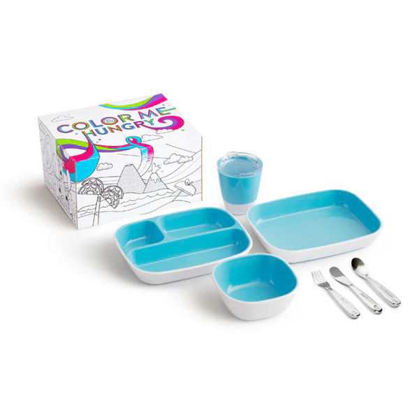 Color Me Hungry Splash™ Dining Set with Personalized Polish™ Utensil Set