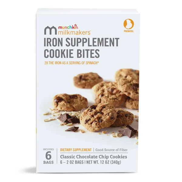Milkmakers® Prenatal Iron Supplement Cookie Bites, Chocolate Chip, 6ct